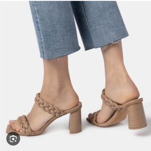 Dolce Vita Tan Braided Block Heels